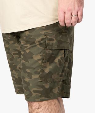 Bermuda homme grande taille multipoches imprimé vue2 - GEMO (HOMME) - GEMO