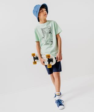 Tee-shirt manches courtes imprimé skate garçon vue5 - GEMO 4G GARCON - GEMO