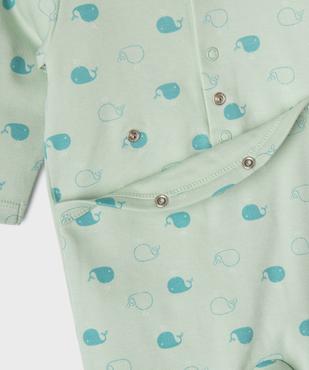 Pyjama en coton à motifs baleines bébé garçon vue2 - GEMO 4G BEBE - GEMO