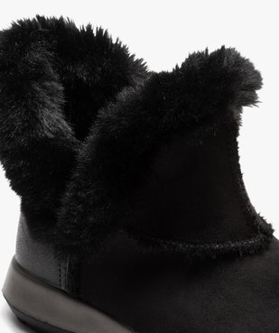 Boots fourrées femme confort en suédine unie vue6 - GEMO (CONFORT) - GEMO
