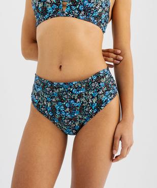 Bas de maillot de bain à taille haute imprimé femme vue1 - GEMO (PLAGE) - GEMO