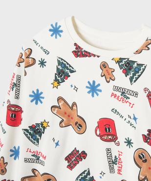 Sweat à motifs de Noël garçon vue2 - GEMO 4G GARCON - GEMO