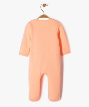 Pyjama dors-bien ouverture devant bébé fille vue3 - GEMO 4G BEBE - GEMO