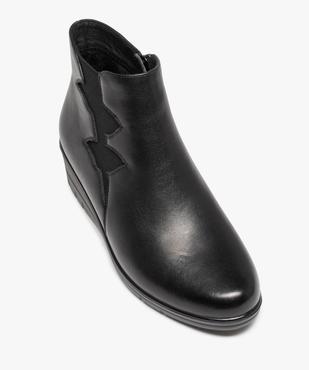 Boots femme confort unies à talon compensé vue5 - GEMO (CONFORT) - GEMO
