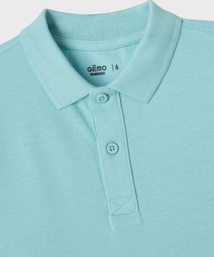 Polo à manches courtes uni garçon vue5 - GEMO (ENFANT) - GEMO