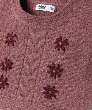 Pull sans manches à motifs fleuris bébé fille vue2 - GEMO 4G BEBE - GEMO