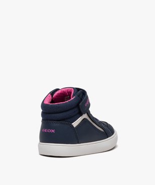 Baskets bébé fille mid-cut unies à scratch - Geox vue4 - GEOX - GEMO