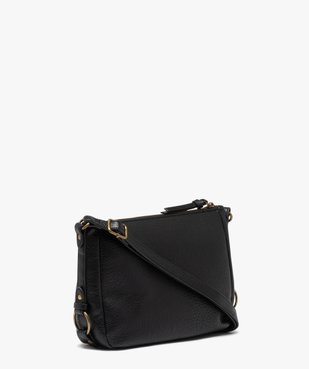 Sac besace zippé en matière grainée femme vue2 - GEMO (ACCESS) - GEMO