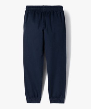 Pantalon jogger en twill de coton taille élastique garçon vue4 - GEMO (ENFANT) - GEMO