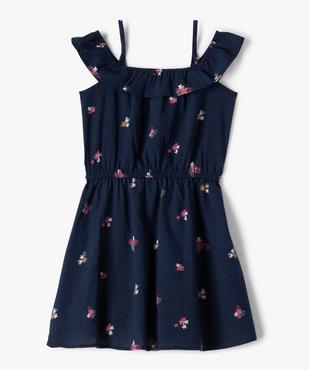 Robe fille fleurie à bretelles et col volanté vue1 - GEMO (ENFANT) - GEMO