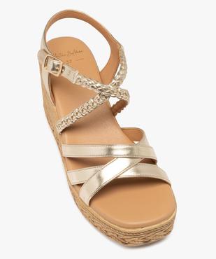 Sandales à brides avec semelle plateforme aspect corde femme - Valentina Baldano vue6 - VALENTINA BALDA - GEMO