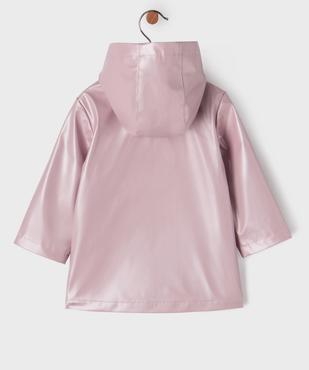 Imperméable à capuche en matière déperlante irisée bébé fille - Les Produits Malins vue4 - GEMO(BEBE DEBT) - GEMO