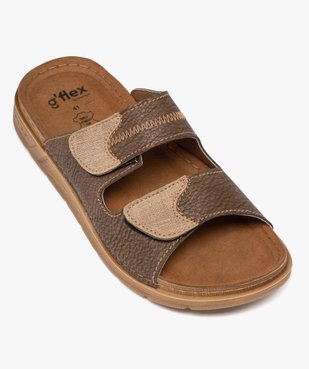 Sandales mules confort 2 brides scratch homme vue11 - G'FLEX - GEMO
