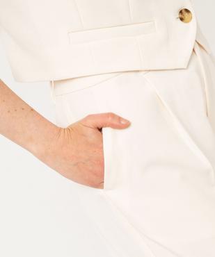 Pantalon large en toile femme vue5 - GEMO(FEMME PAP) - GEMO