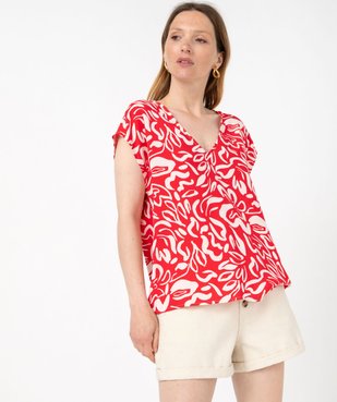 Blouse sans manches fluide en viscose imprimée femme vue2 - GEMO(FEMME PAP) - GEMO