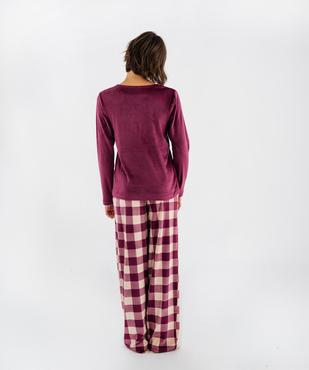 Pyjama en velours femme - LuluCastagnette vue3 - LULU CASTAGNETTE G4G D - GEMO