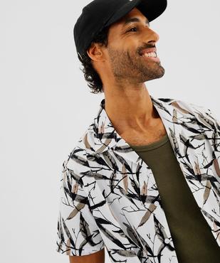 Chemise à manches courtes imprimée avec col cubain homme vue2 - GEMO (HOMME) - GEMO