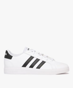 Baskets garçon low-cut à bandes contrastantes Grand Court - Adidas vue1 - ADIDAS - GEMO