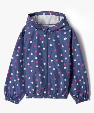 Coupe-vent à capuche déperlant imprimé pois fille - Les Produits Malins vue1 - GEMO (ENFANT) - GEMO