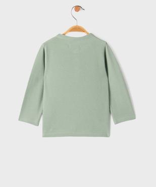 Tee-shirt manches longues en maille nid d’abeille bébé garçon vue3 - GEMO 4G BEBE - GEMO