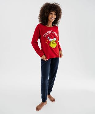 Pyjama en velours spécial Noël imprimé femme - Le Grinch vue2 - THE GRINCH - GEMO