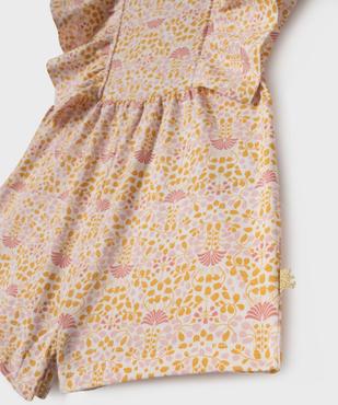 Combishort imprimé à volants bébé fille - LuluCastagnette vue2 - LULUCASTAGNETTE - GEMO