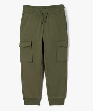 Pantalon de jogging molletonné avec poches à rabat garçon vue1 - GEMO (ENFANT) - GEMO
