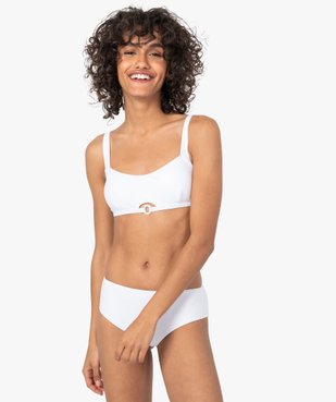 Haut de maillot de bain femme forme brassière vue3 - GEMO 4G FEMME - GEMO