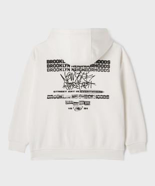 Sweat à capuche avec inscriptions urbaines garçon vue6 - GEMO 4G GARCON - GEMO