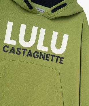 Sweat à capuche avec poche kangourou garçon - LuluCastagnette vue3 - LULUCASTAGNETTE - GEMO