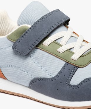 Baskets garçon casual dessus en denim et suédine vue6 - GEMO (ENFANT) - GEMO