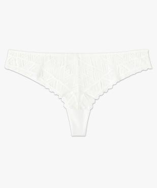 Tanga en microfibre et dentelle femme vue4 - GEMO(HOMWR FEM) - GEMO