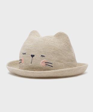 Chapeau souple avec oreilles de chat bébé fille vue1 - GEMO (ACCESS) - GEMO