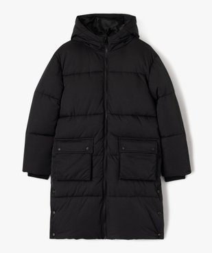Parka longue à capuche et dessus déperlant fille vue1 - GEMO (JUNIOR) - GEMO