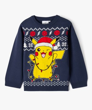 Pull de Noël avec motif Pikachu garçon - Pokemon vue2 - POKEMON - GEMO