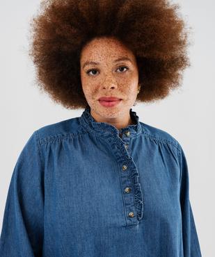 Blouse en coton aspect denim femme grande taille vue5 - GEMO 4G GT - GEMO