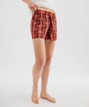 Short de pyjama imprimé en viscose femme vue1 - GEMO 4G FEMME - GEMO