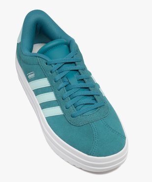 Baskets en cuir VL Court bold avec semelle plateforme femme - Adidas vue5 - ADIDAS - GEMO