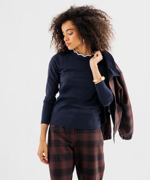 Tee-shirt col rond uni femme vue1 - GEMO(FEMME PAP) - GEMO