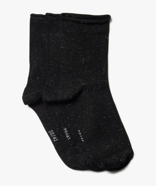 Chaussettes à paillettes femme (lot de 3) vue1 - GEMO(HOMWR FEM) - GEMO
