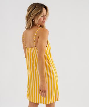 Nuisette à rayures en viscose femme vue3 - GEMO 4G FEMME - GEMO