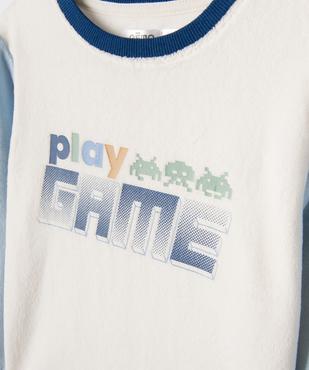 Pyjama en velours imprimé gaming garçon vue2 - GEMO 4G GARCON - GEMO