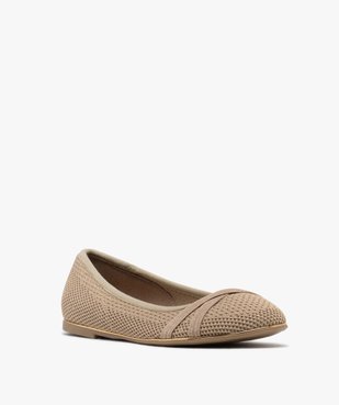 Ballerines en tissu texturé et pailleté femme vue2 - VALENTINA BALDA - GEMO
