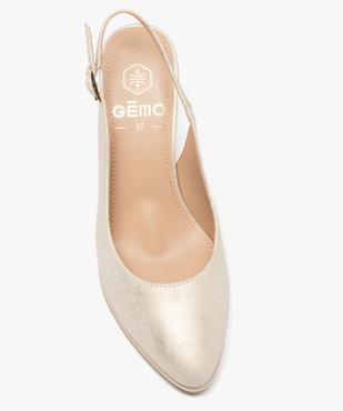 Escarpins femme unis à talon haut et irisés à paillettes vue6 - GEMO(URBAIN) - GEMO