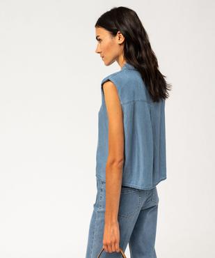 Chemise sans manches en Lyocell femme vue3 - GEMO 4G FEMME - GEMO