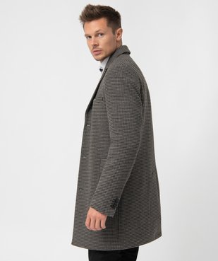Manteau homme court fermeture 3 boutons vue3 - GEMO (HOMME) - GEMO