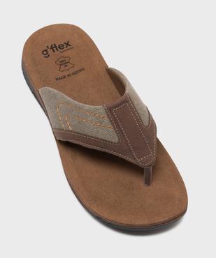 Tongs confort à larges brides homme avec semelle intérieure cuir vue5 - G'FLEX - GEMO