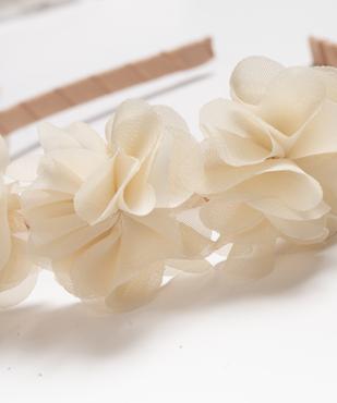 Serre-tête en tissu fantaisie rehaussé de fleurs fille vue2 - GEMO (ACCESS) - GEMO