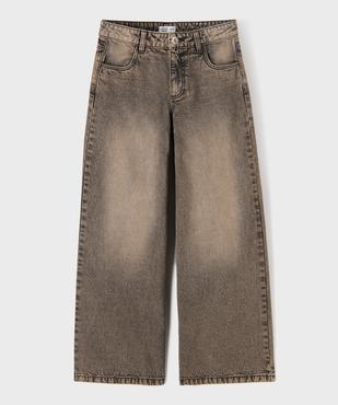 Jean loose coloré avec taille ajustable fille vue2 - GEMO 4G FILLE - GEMO