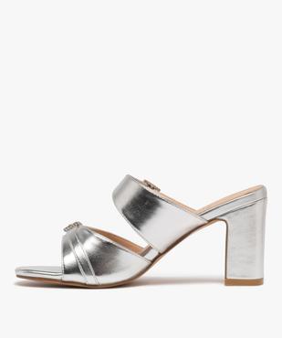 Mules à talon métallisées femme vue5 - FOLLOW ME - GEMO